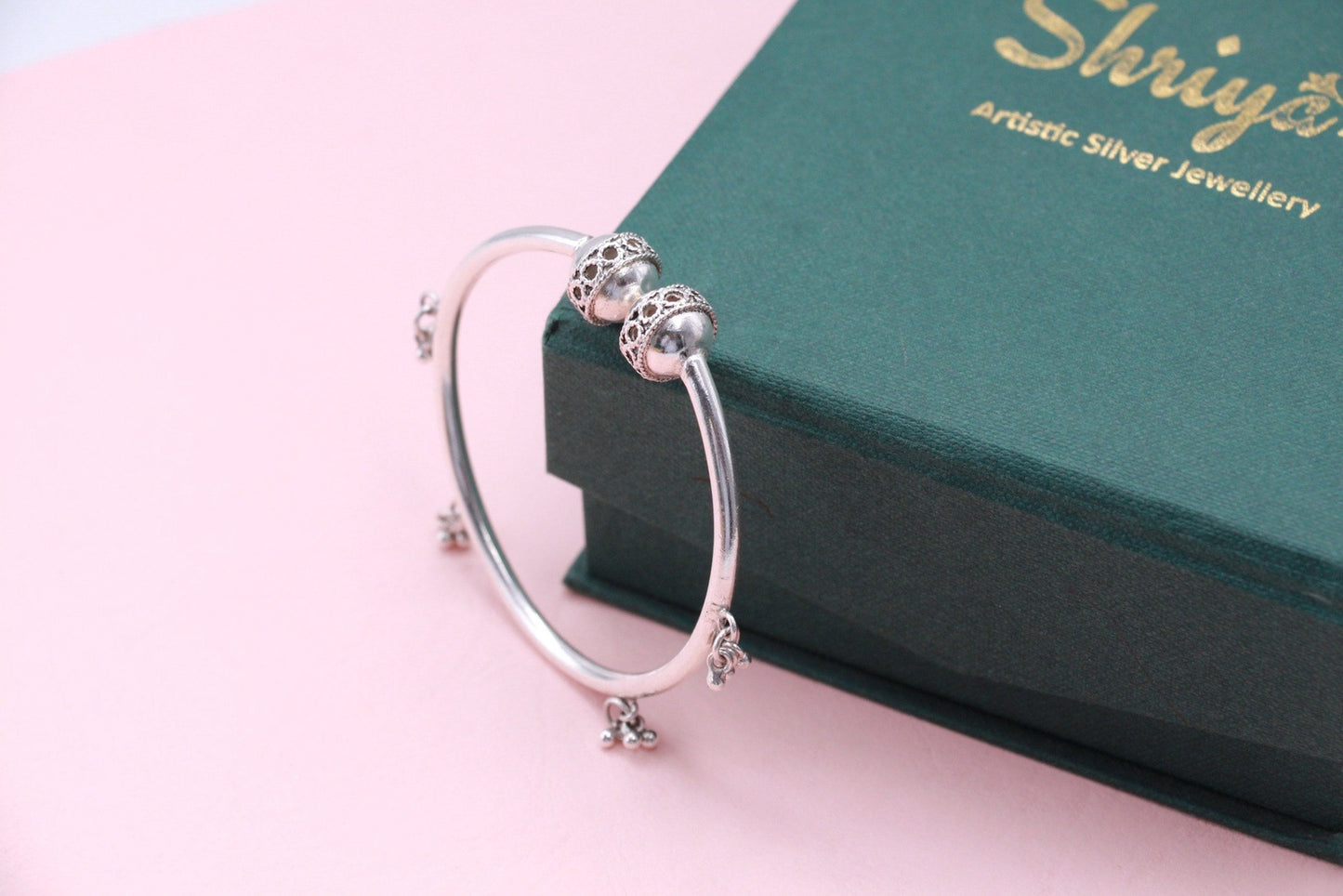 Silver Ghughri Kadli Bracelet