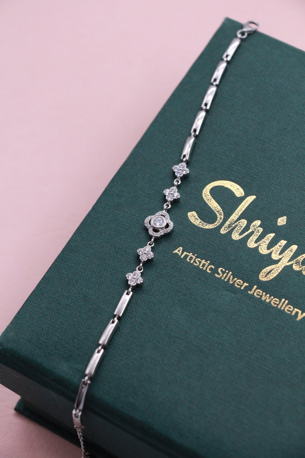 Solitare Floral CZ Bracelet