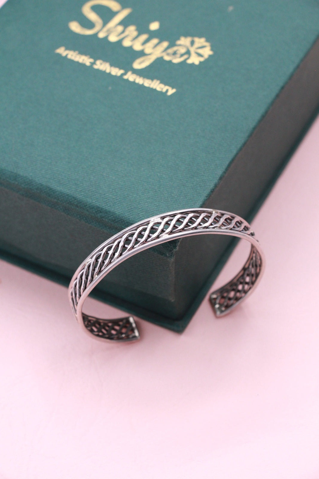 Intertwined Silver Kada