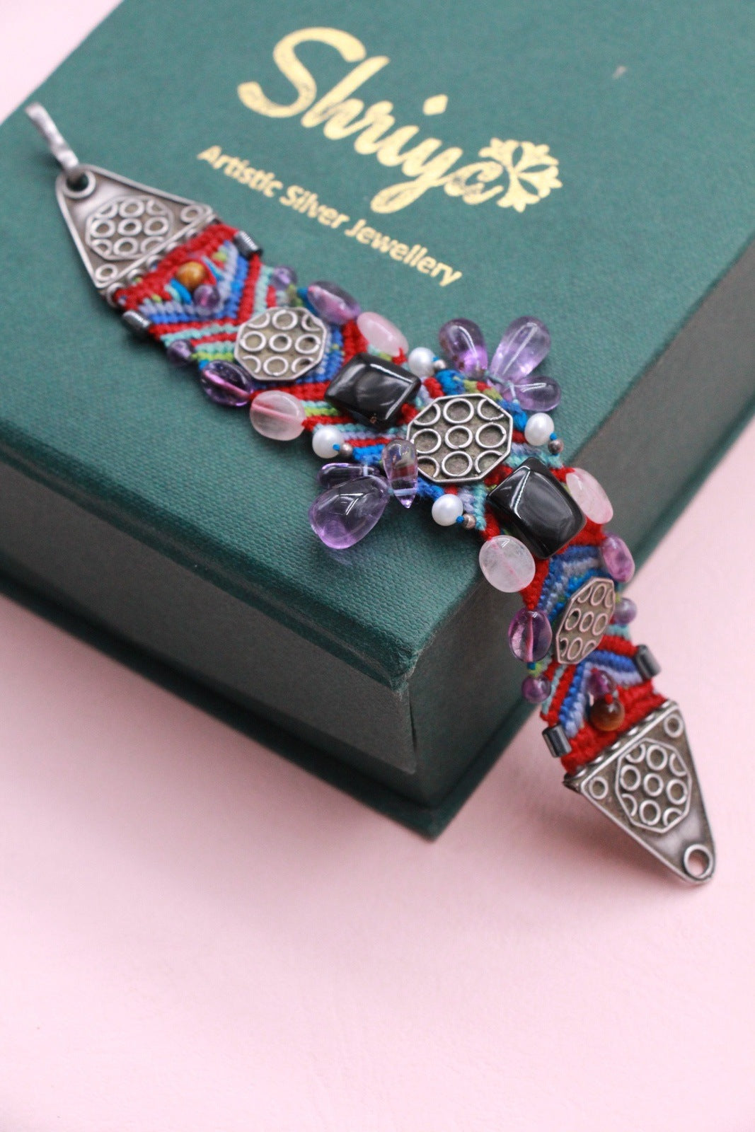 Bhutanese Threadwork Silver Bracelet