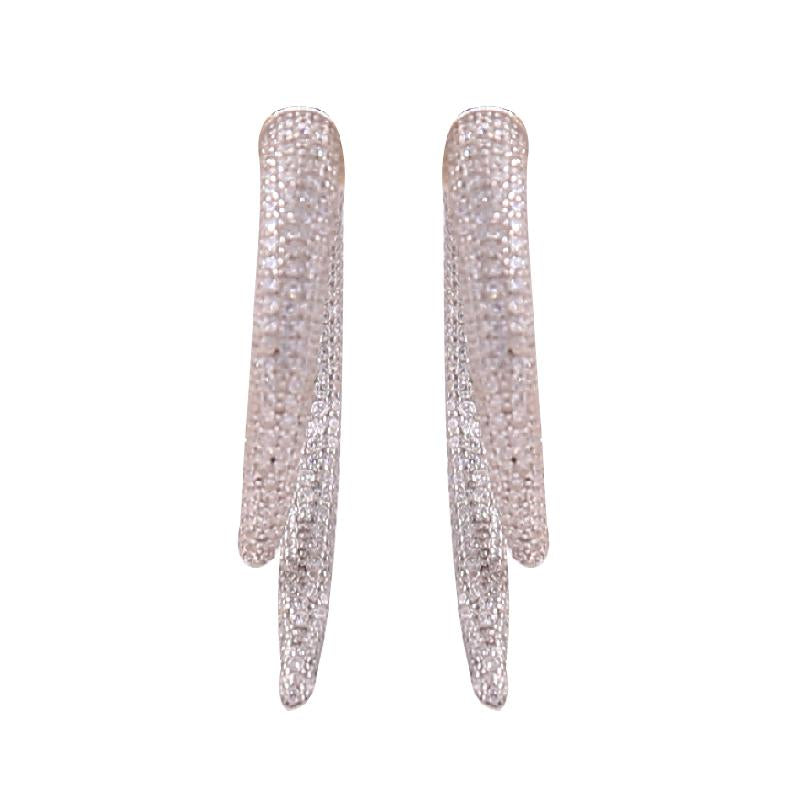 Bling & Bold Diamond Sterling Earrings