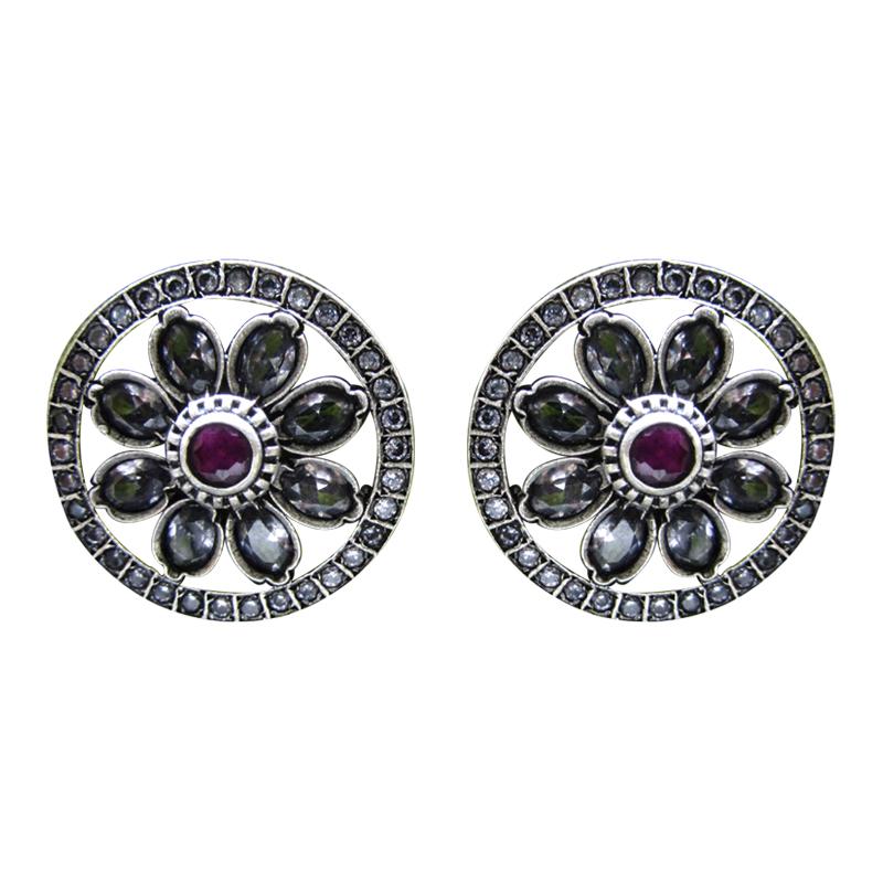 Polki Ruby Grace Antique Earrings