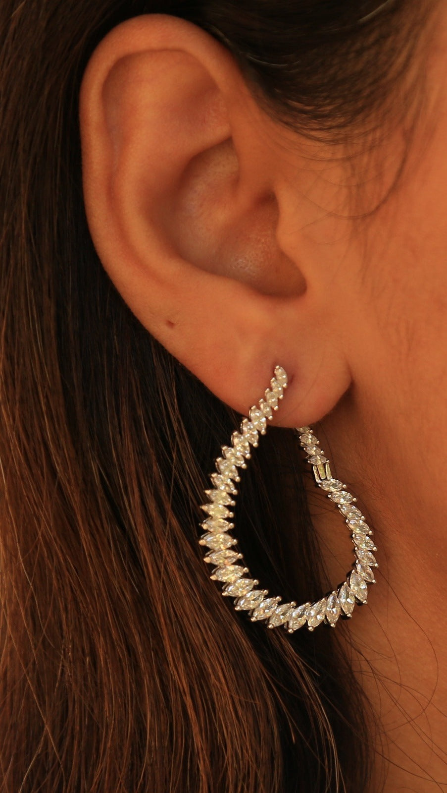 Captivating Diamond Leaf Earrings