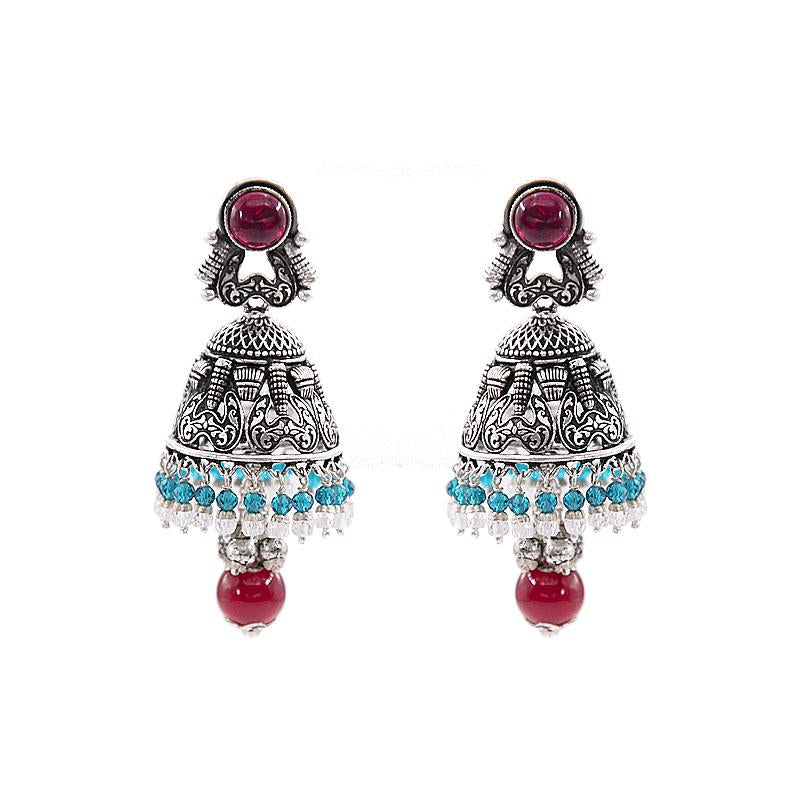 RED KUNDAN JHUMKAS