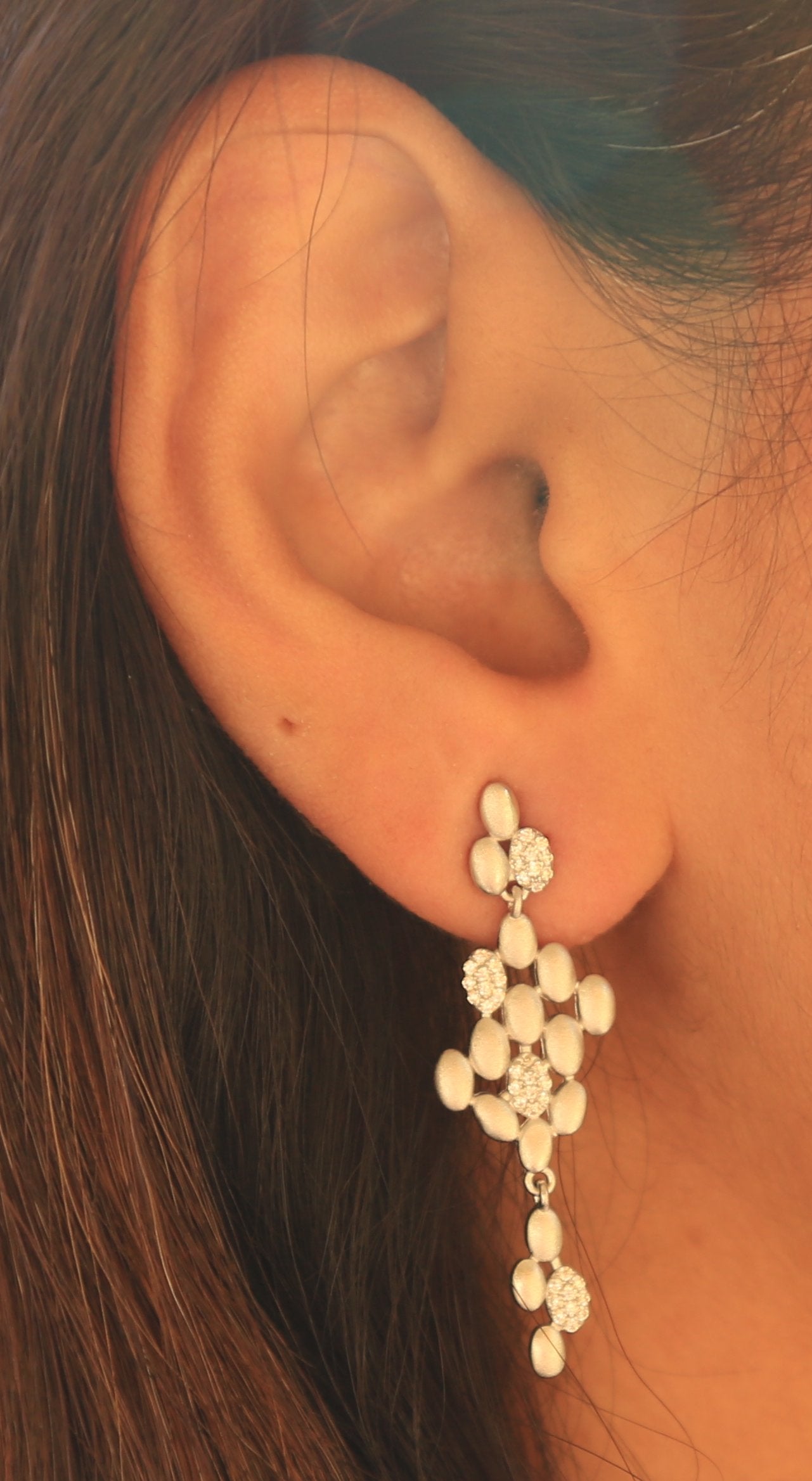 Zestful Confident Silver Danglers