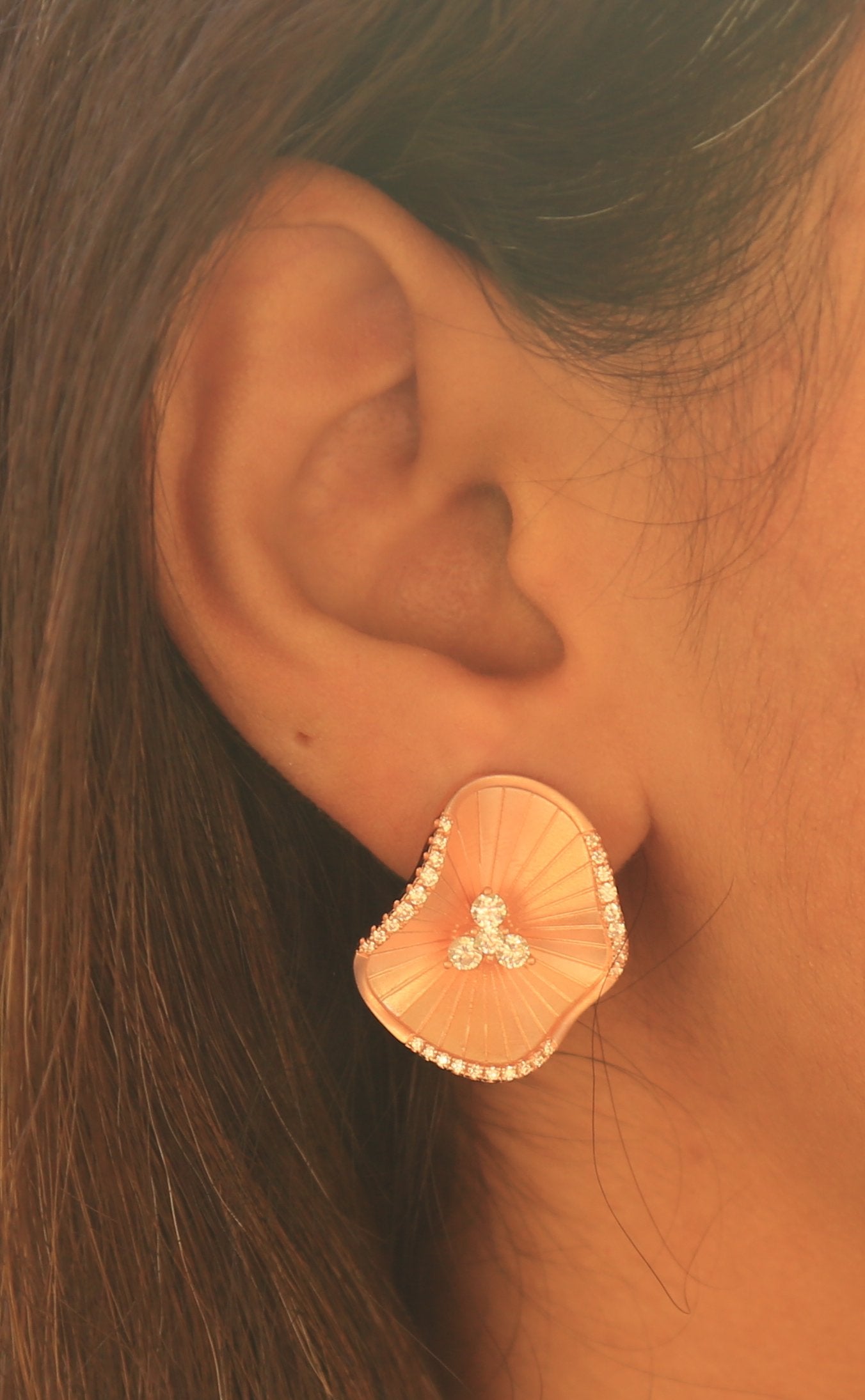 Blossomed Flower Rose CZ Tops