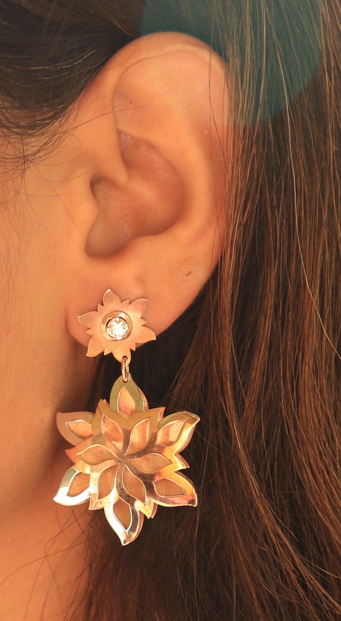 Fireflower Silver Earrings