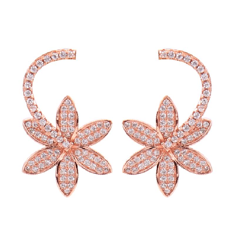Rose Pentacle Bliss Curvy Earrings