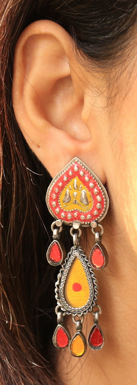 Nepalese Dragon Eye Danglers