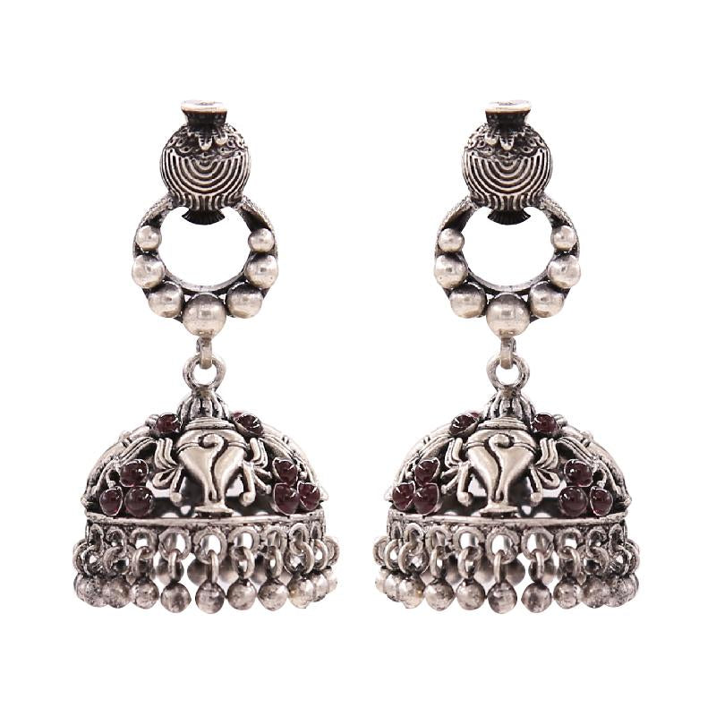 Superlative Sea Shells Silver Jhumkas