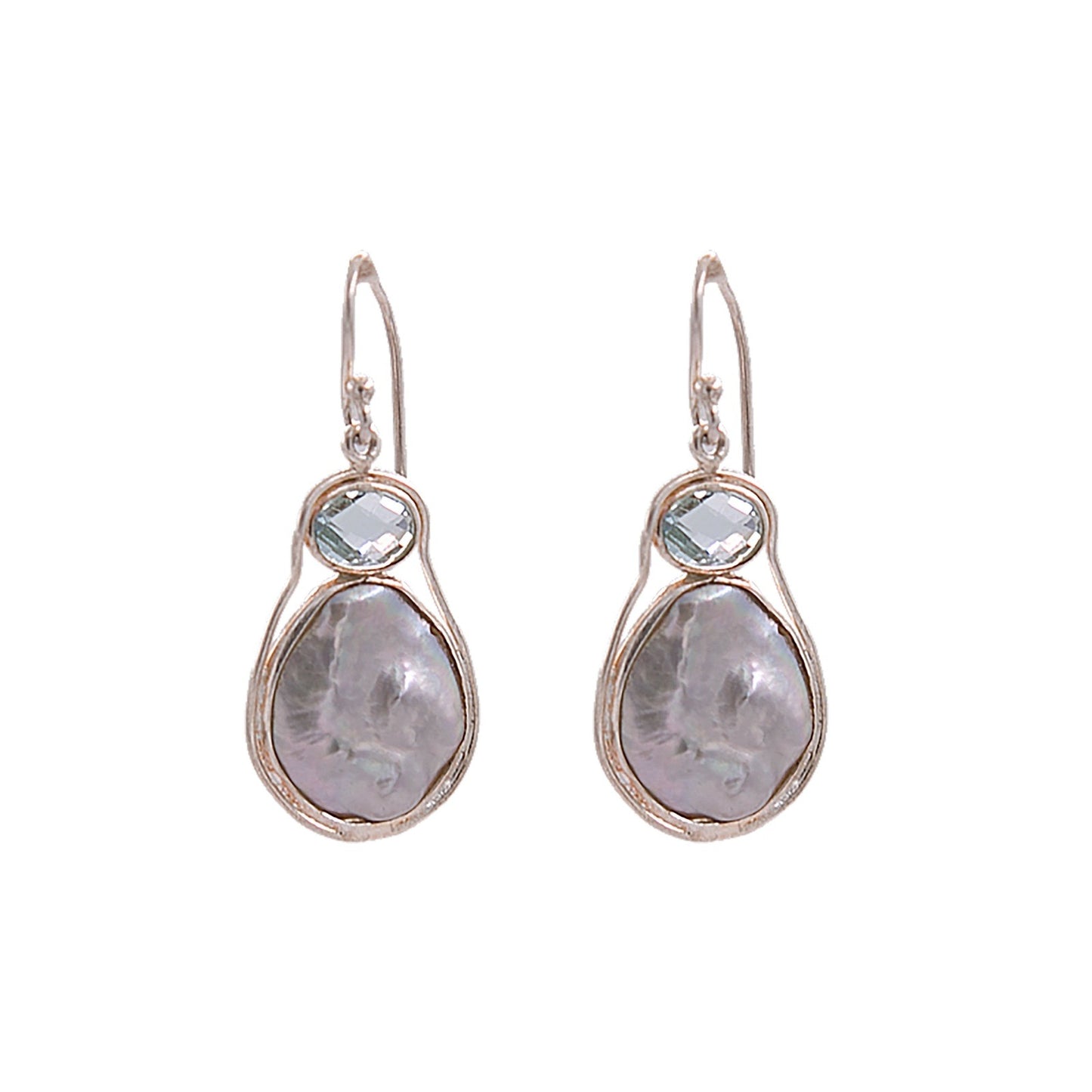 AQUA PEARL EARRINGS