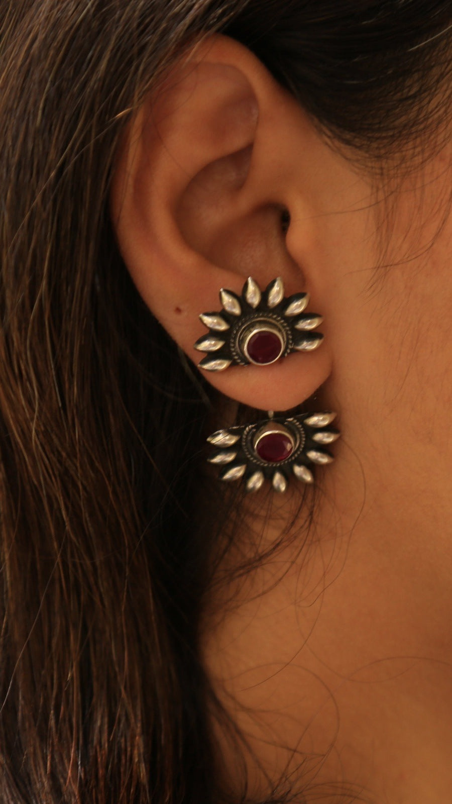 Orchid Tiara Antique Earrings