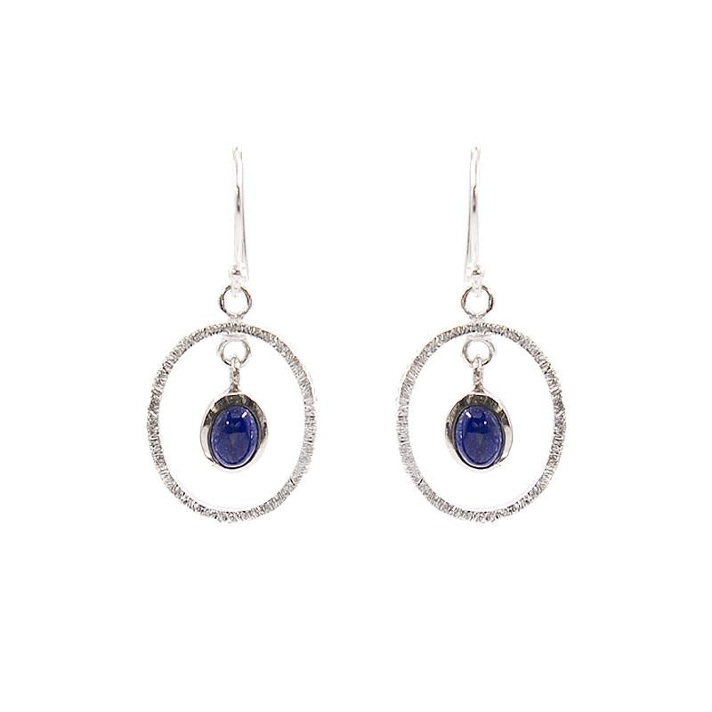 Chandbali with blue stones