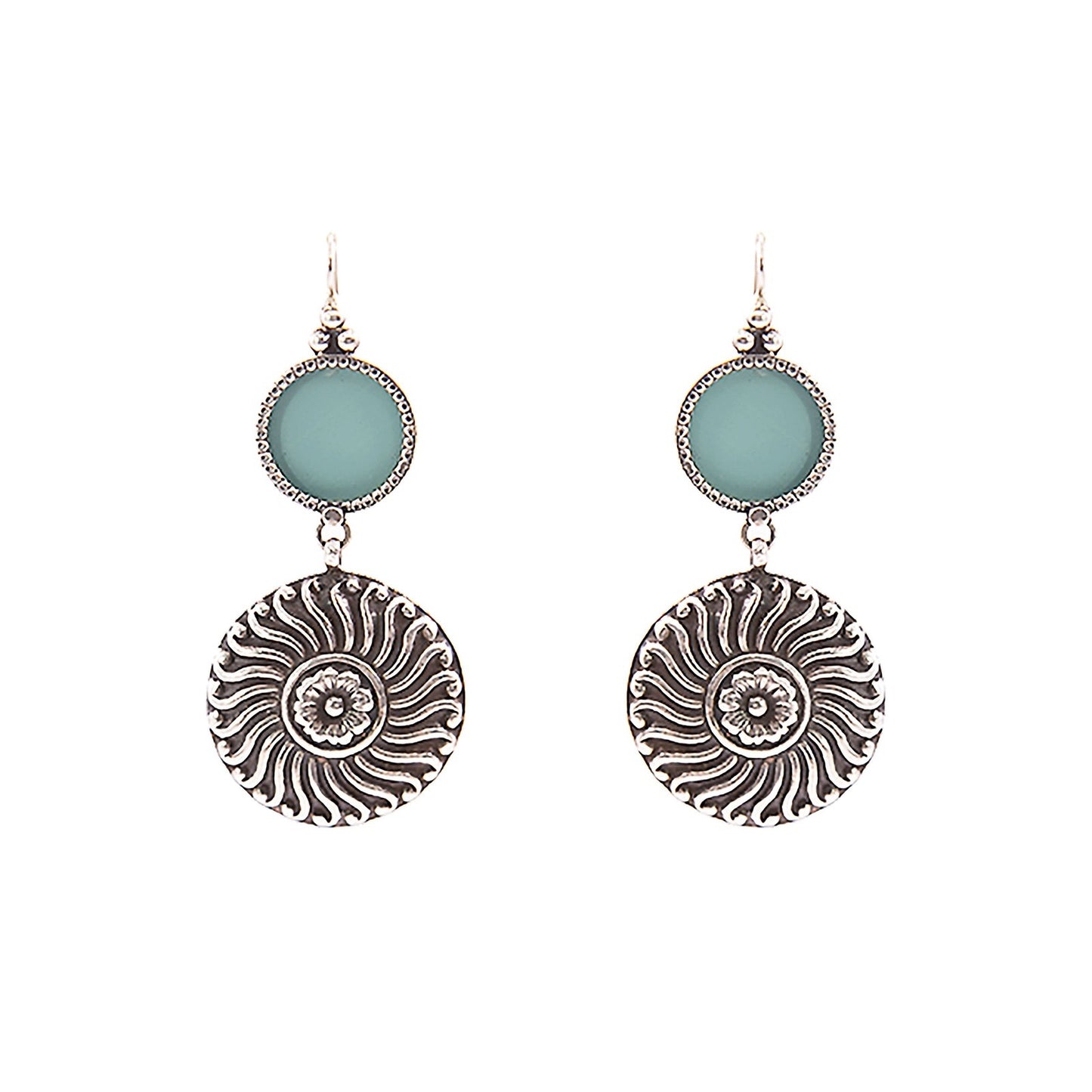 FLORAL SEA BLUE EARRINGS