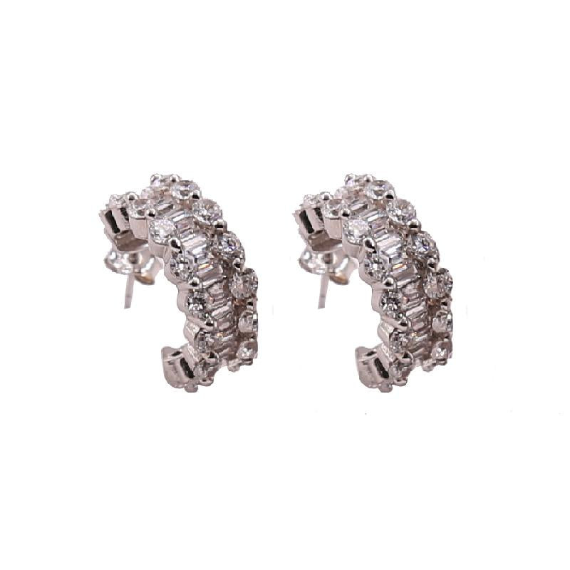 Ayesha Formal Officewear Silver Earrings