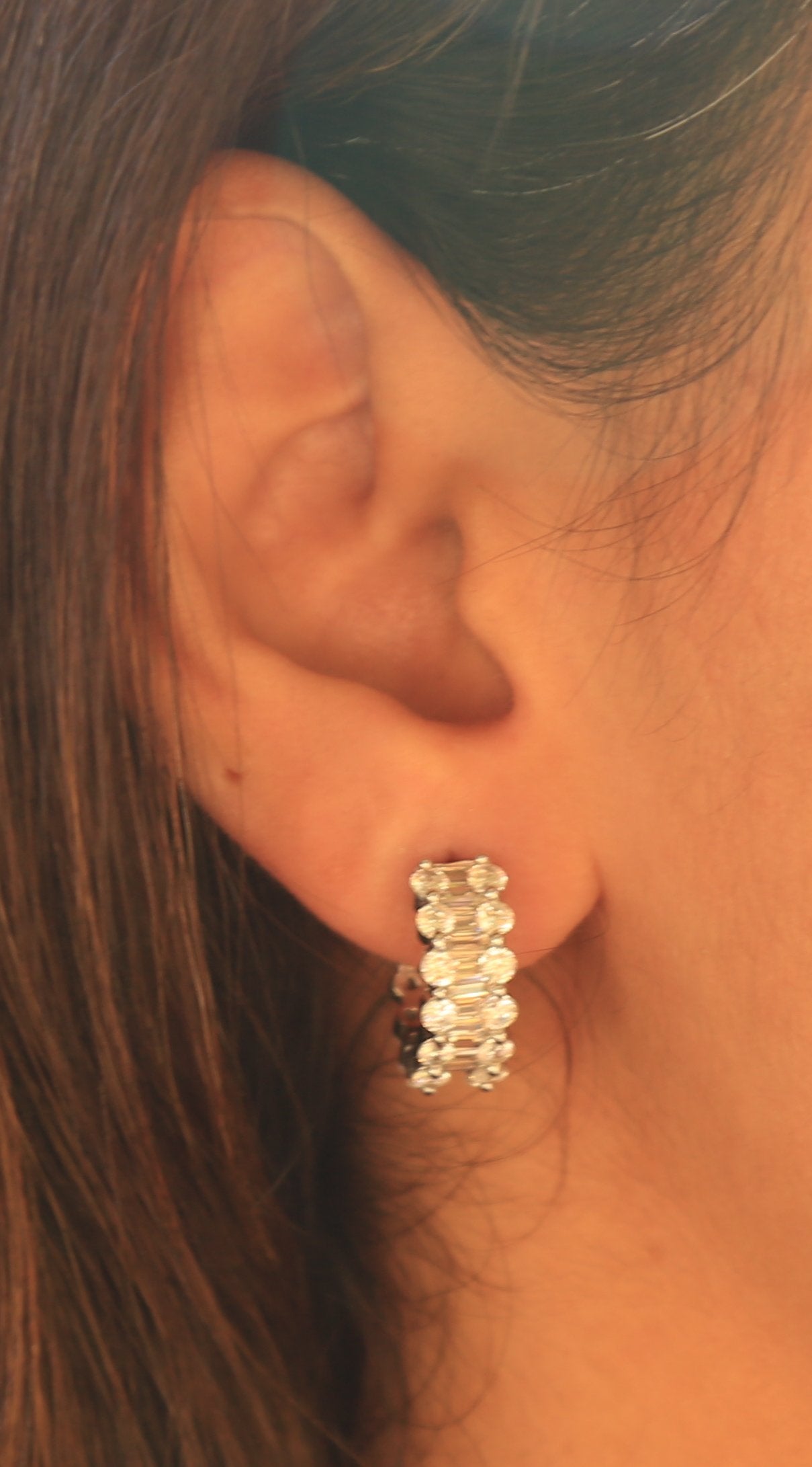 Ayesha Formal Officewear Silver Earrings