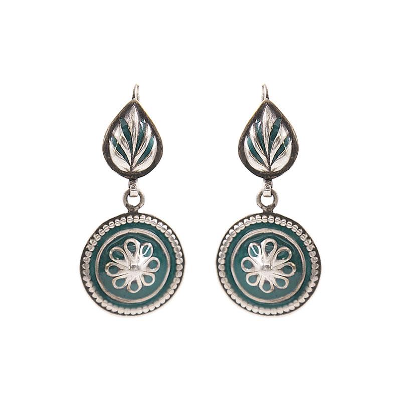 GULNAAZ EMERALD MINAKARI EARRINGS