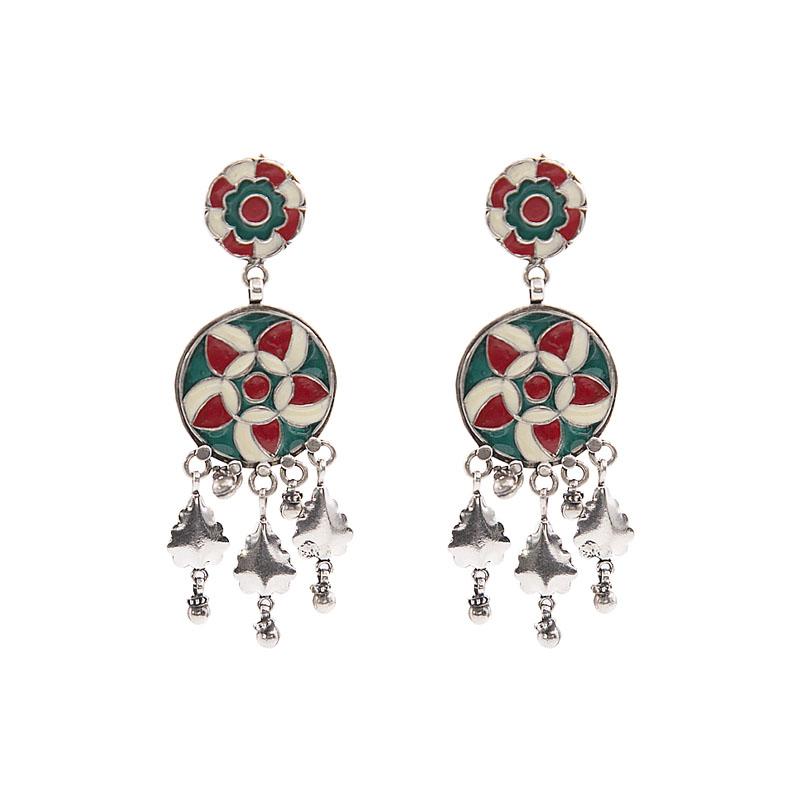 IVORY RED LILLY EARRINGS