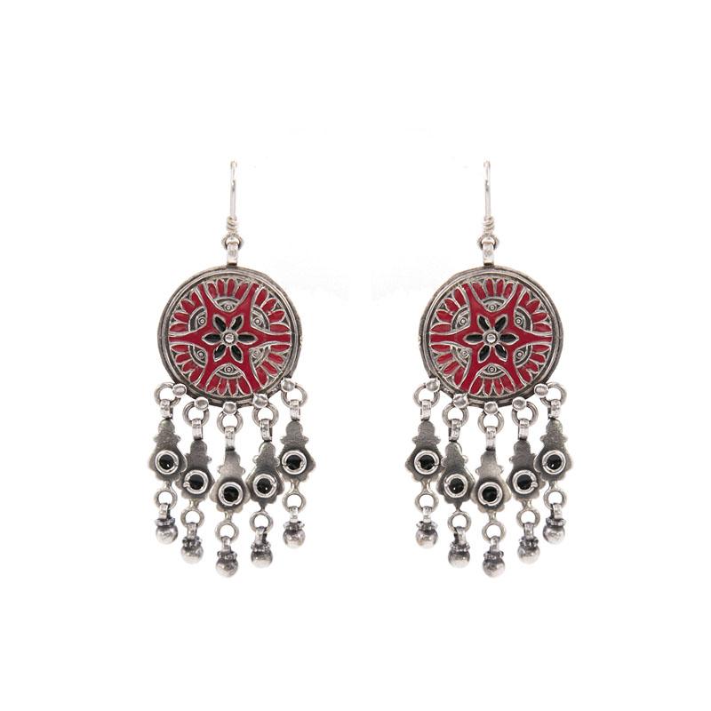 RED HIBISCUS EARRINGS