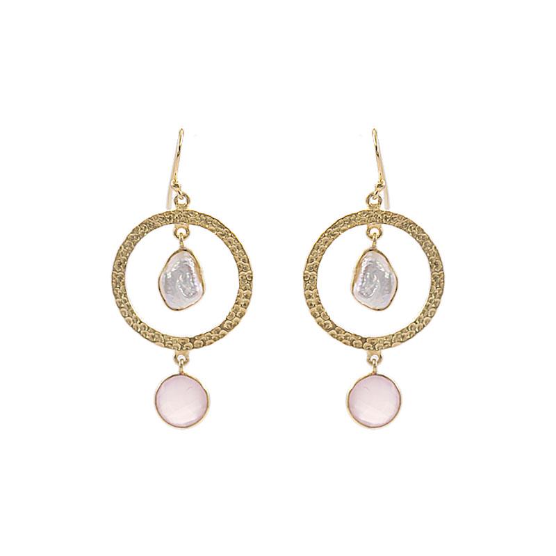 PEARL & CALCITE DANGLERS