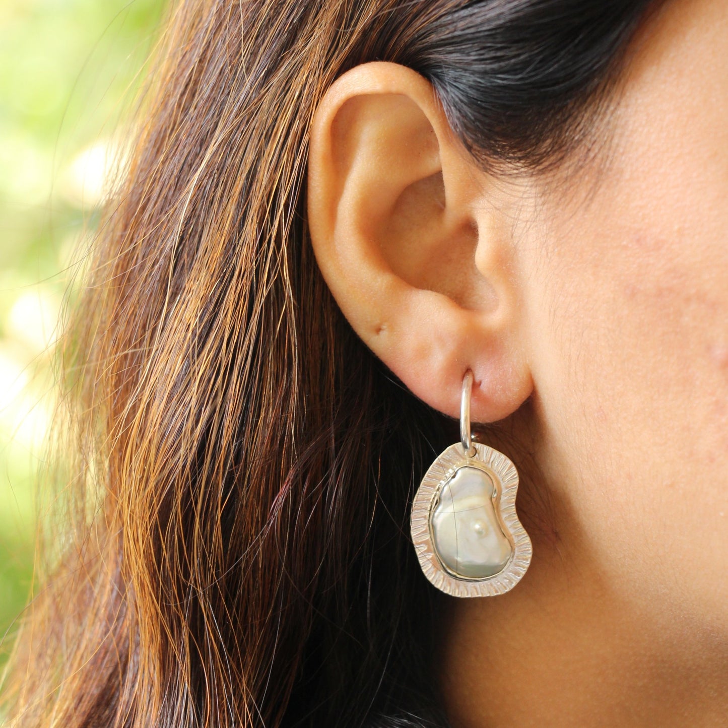 Anupriya White Pearl Danglers