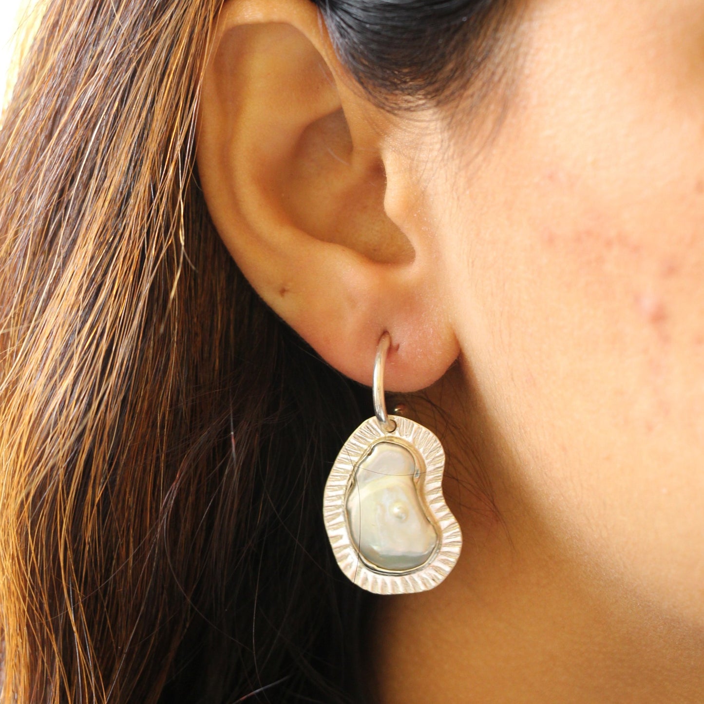 Anupriya White Pearl Danglers