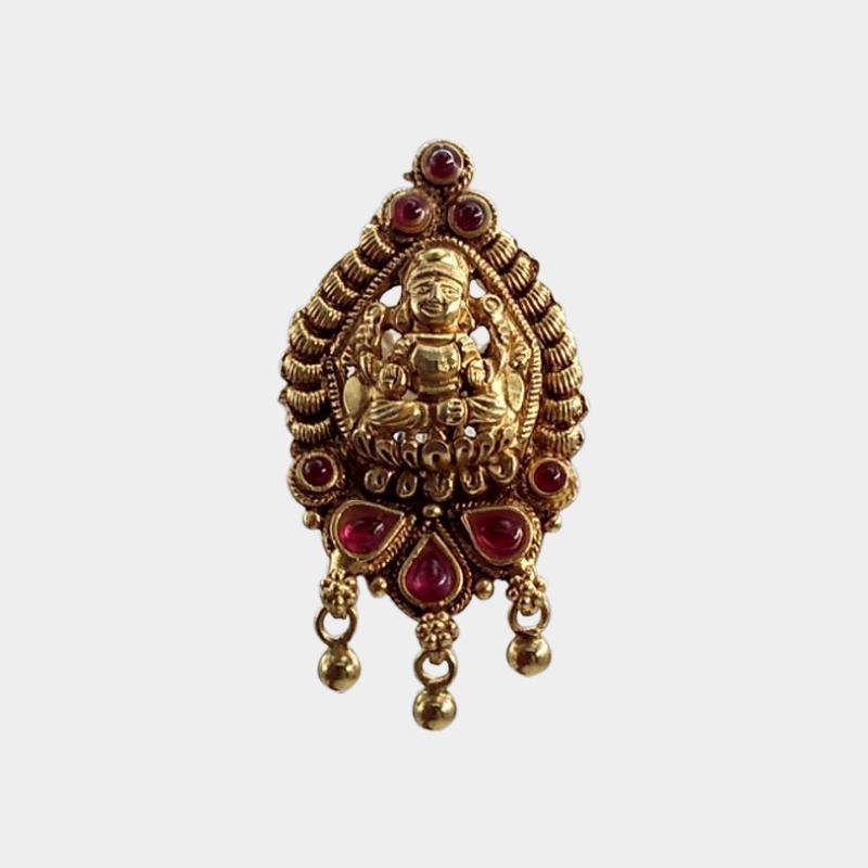 Lakshmi Gold Polish Kundan Earrings