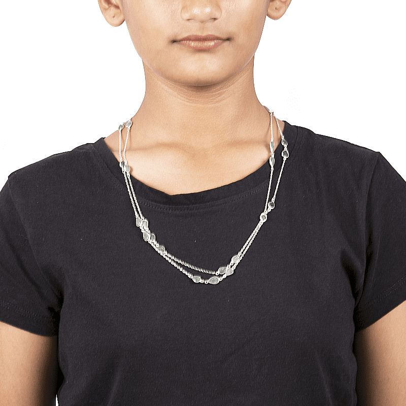 CARVED GREEN STONE NECKLACE