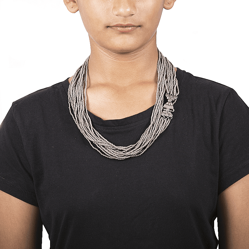 WRAP AROUND BEADS NECKLACE
