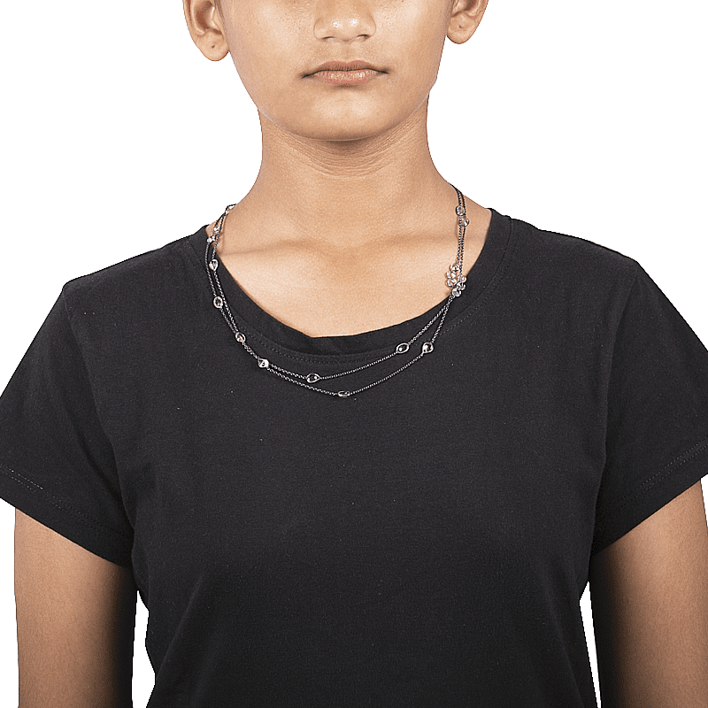 SILVER POLKI LONG MALA