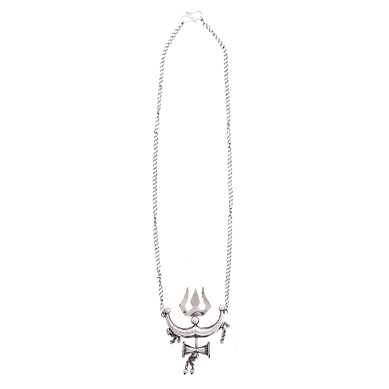TRISHUL DAMROO STATEMENT SILVER NECKPIECE