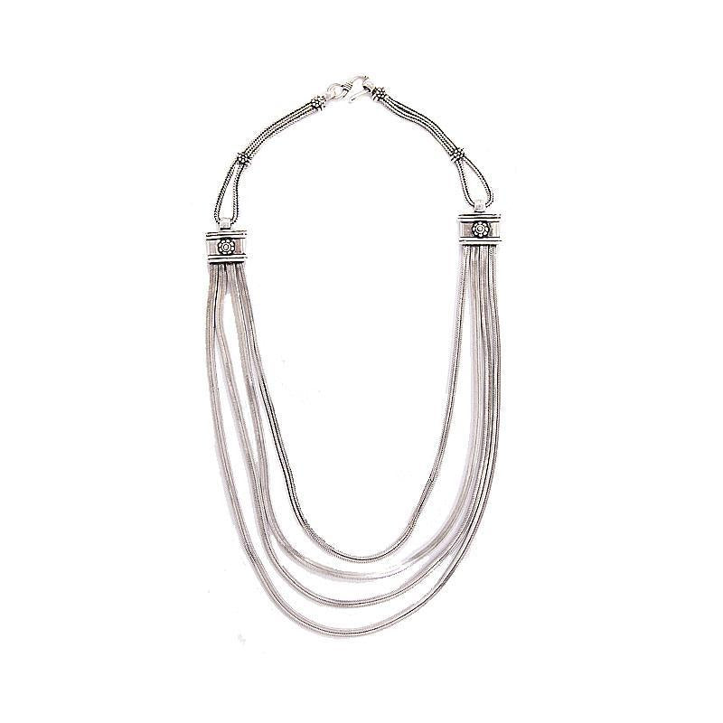 SILVER FOUR LAYERED CHAIN