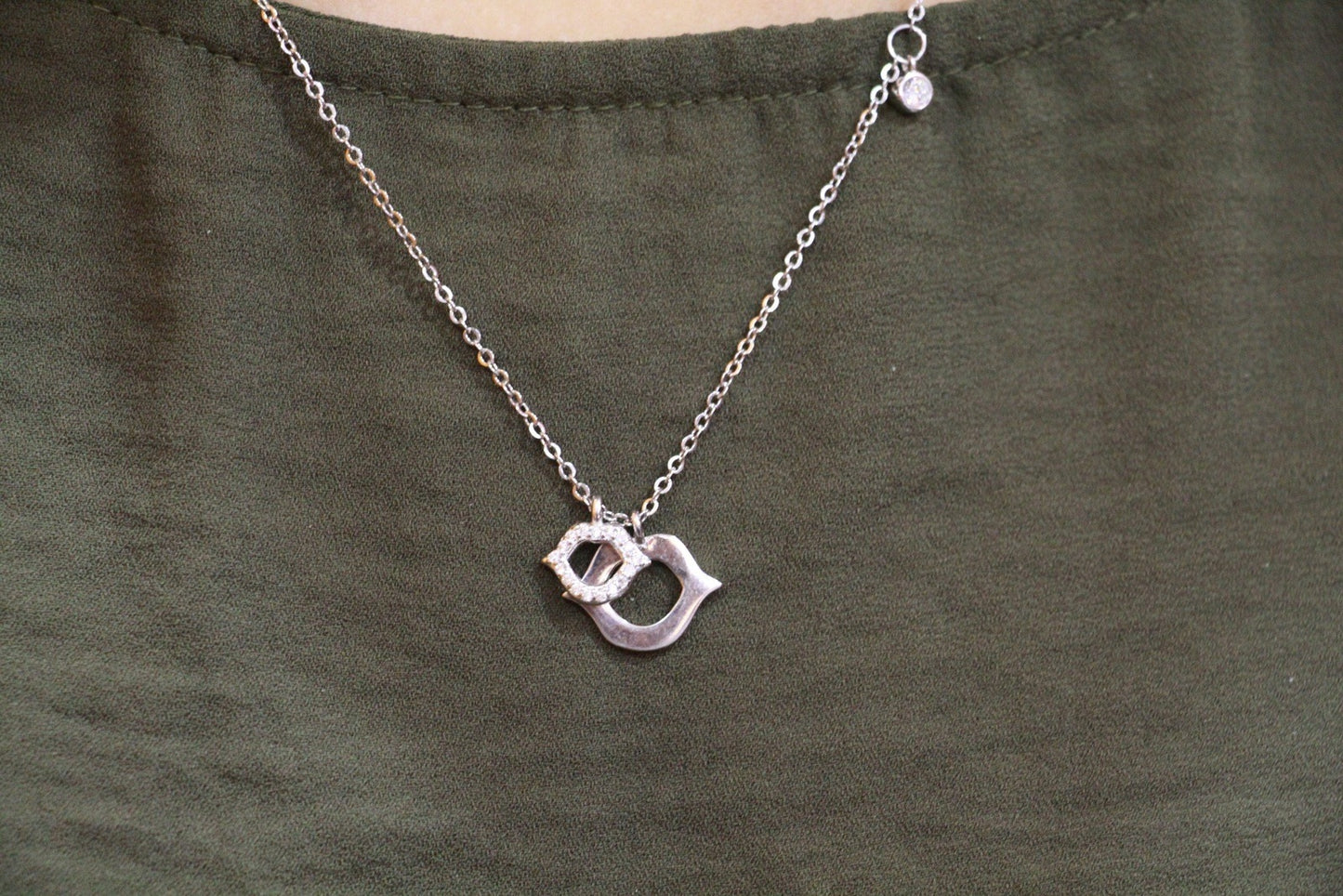 Delicate Chain Pendant Earring Set