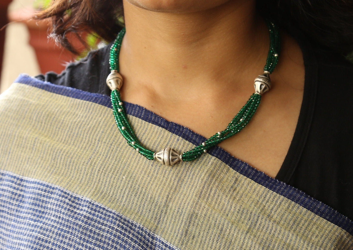 Sparkling Green Twist Mala