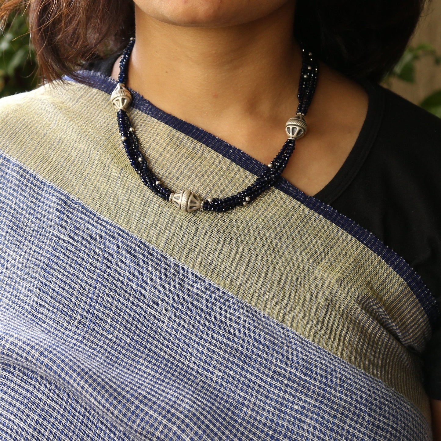 Sparkling Blue Twist Mala