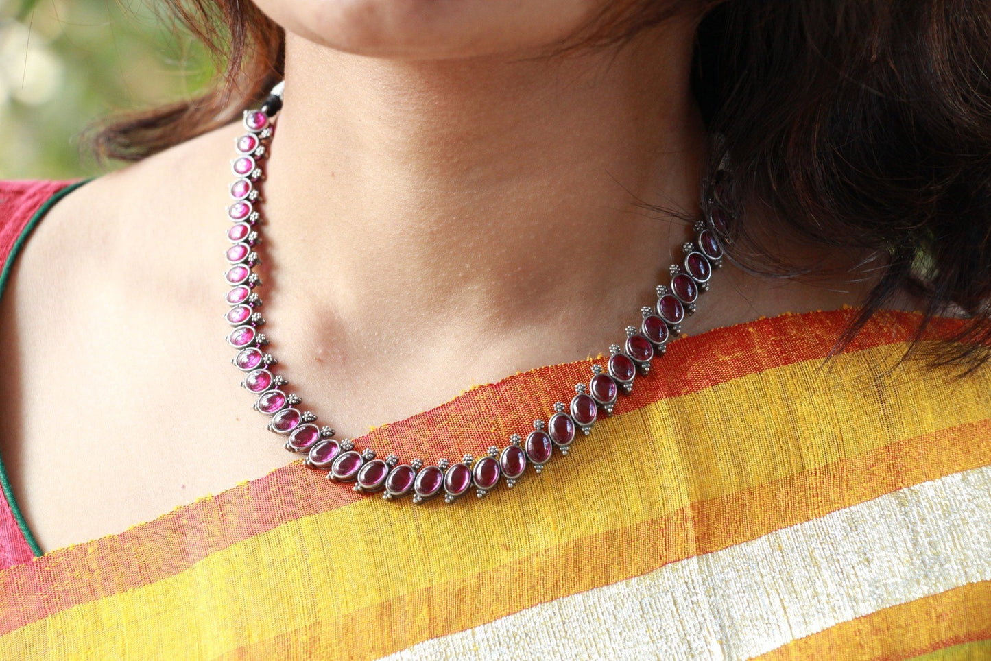 Red Kundan Circular Necklace