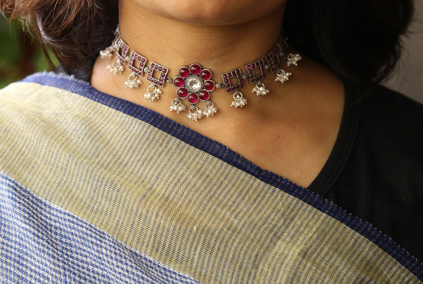Ruby Glamour Marigold Jadau Chokar