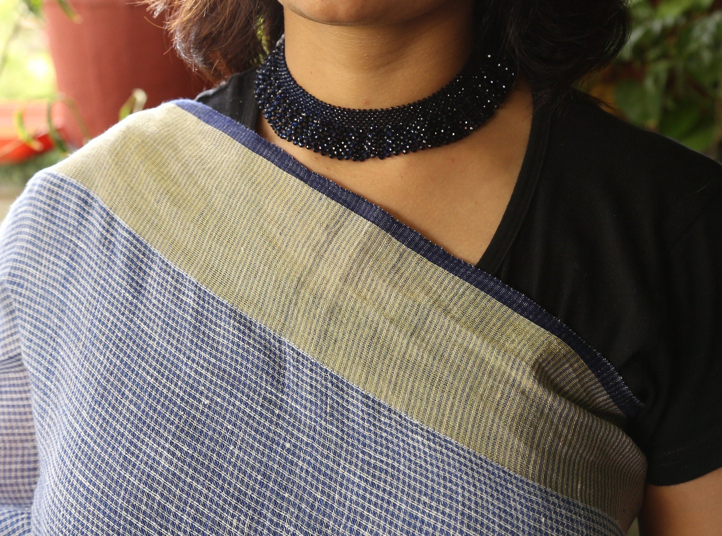 Pristine Sapphire Blue Net Necklace