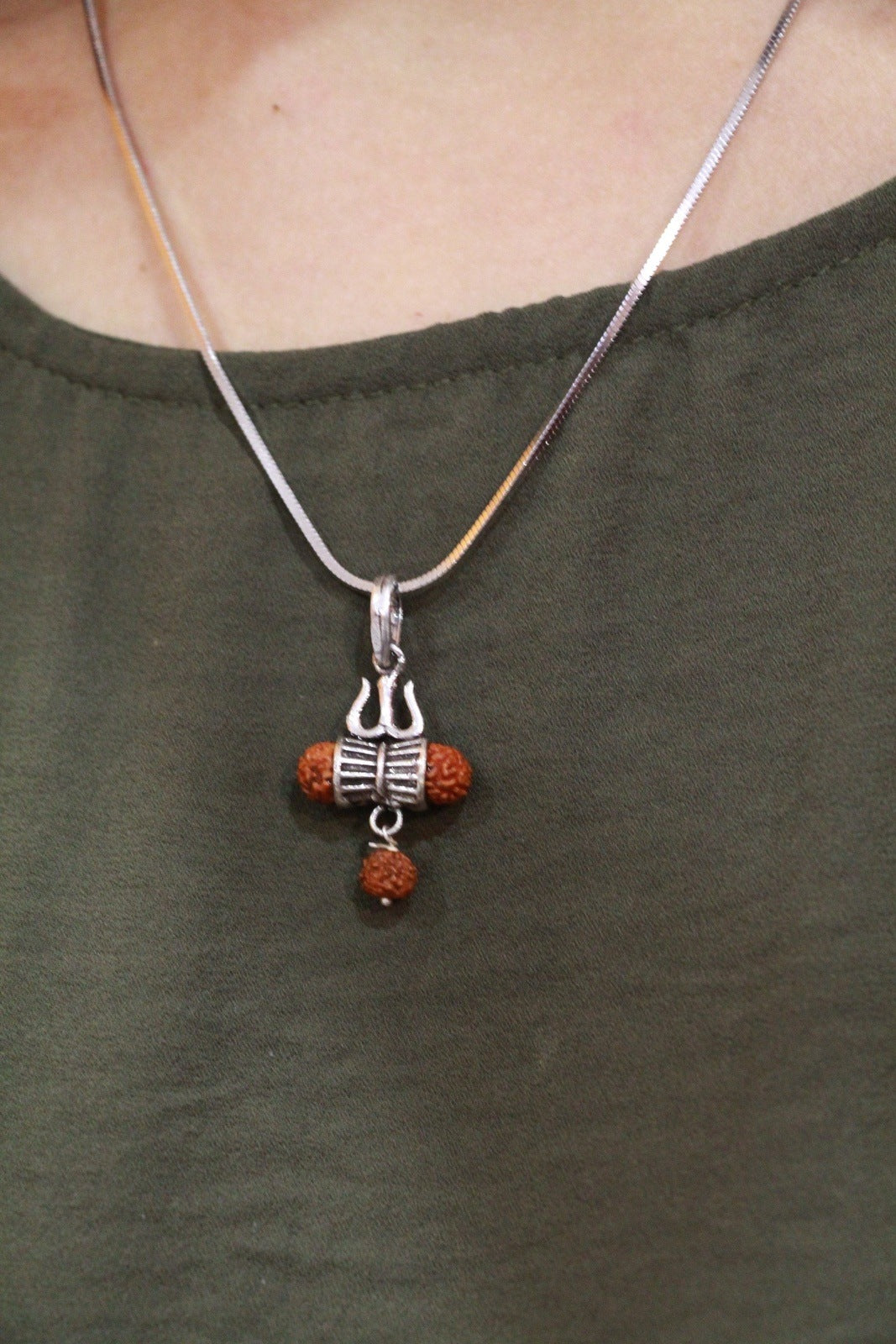 Rudraksh Trishul Pendant