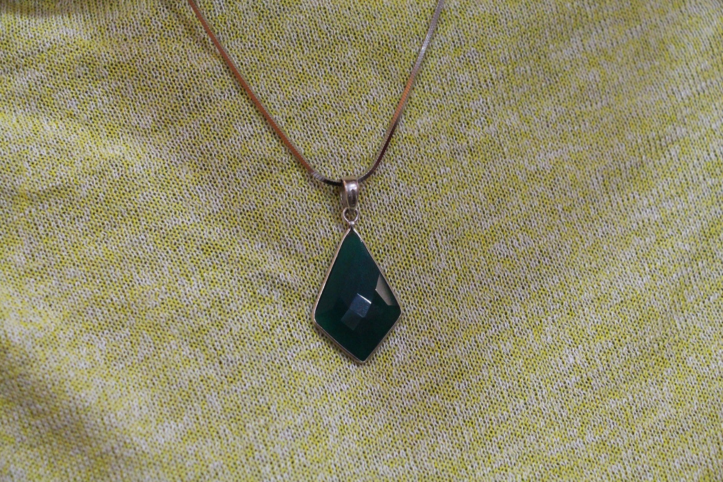 Green Onyx Pendant Set