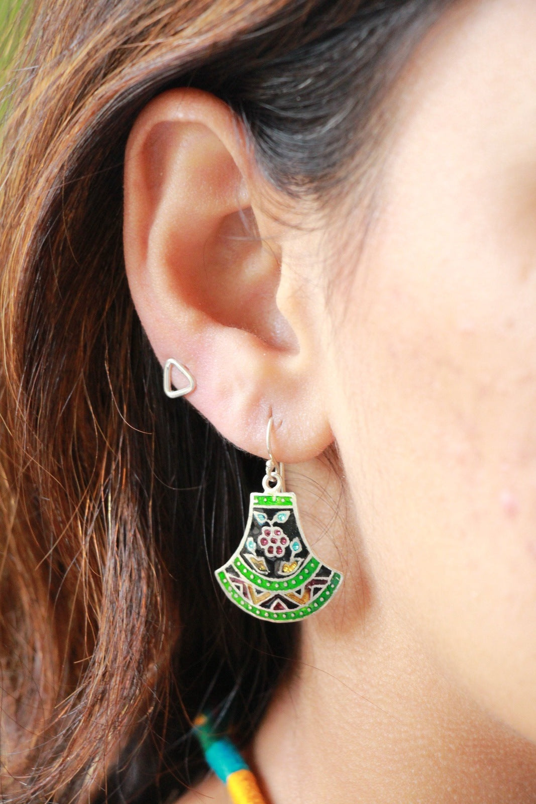 Vibrant Enamel Set with Threadwork
