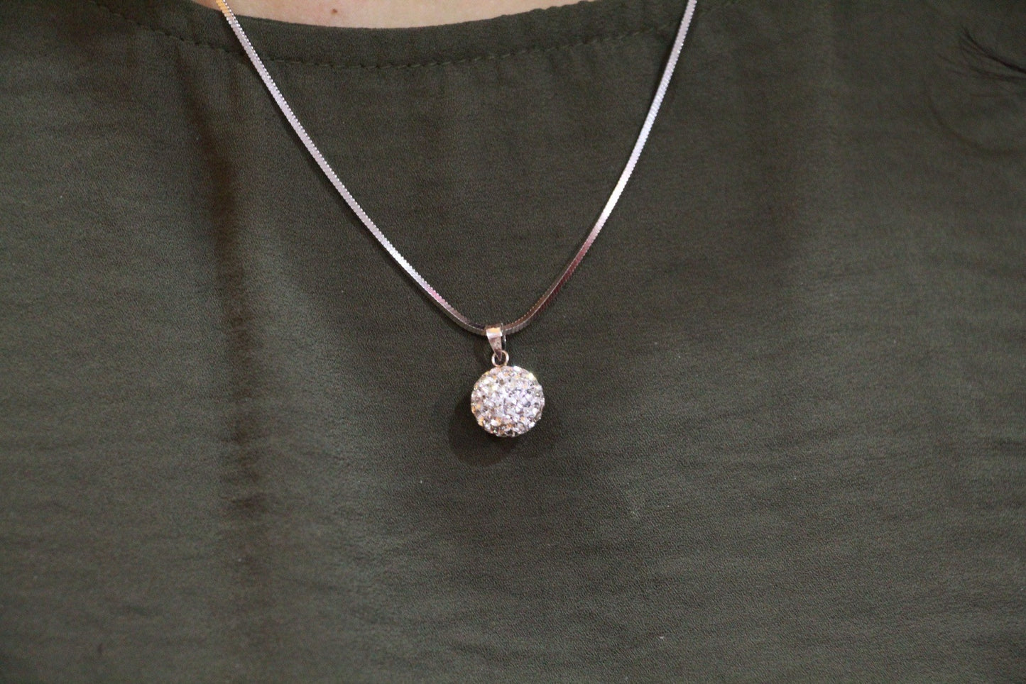Ball of Diamonds Pendant Set
