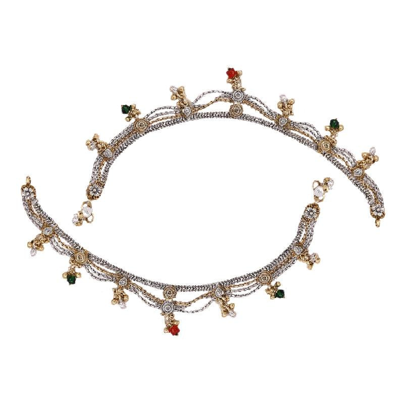 Four Line Studded Payal