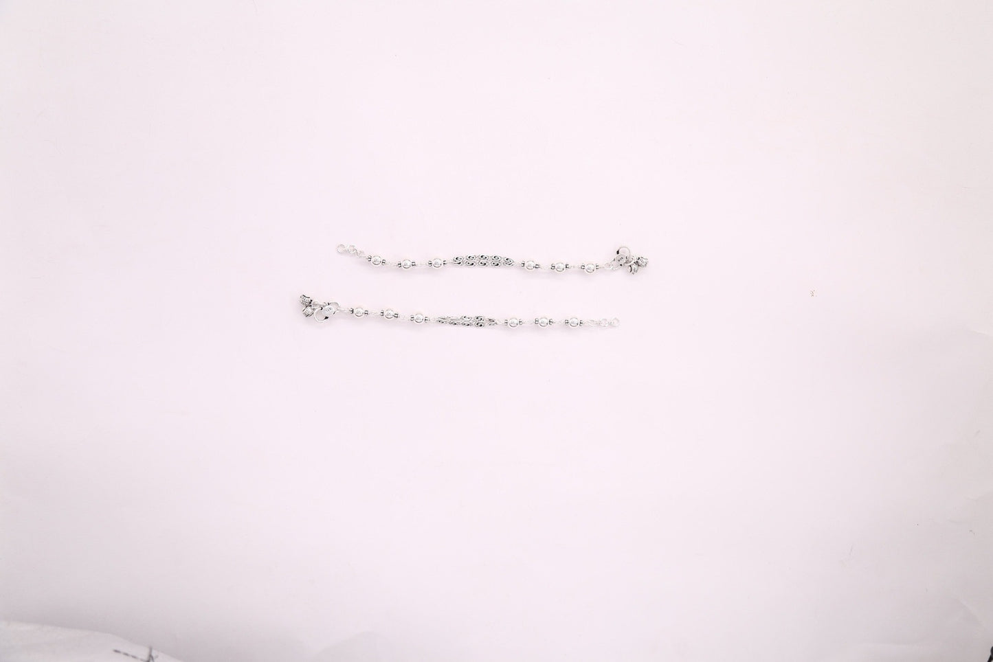 Peasball Link Chain Silver Payal