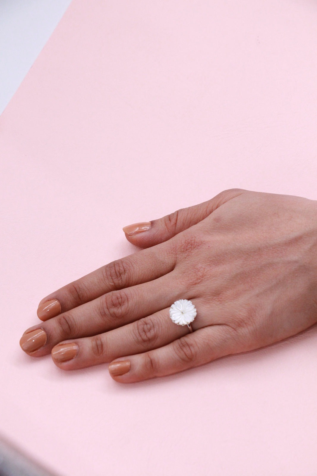 Mother of Pearl Silver Ring