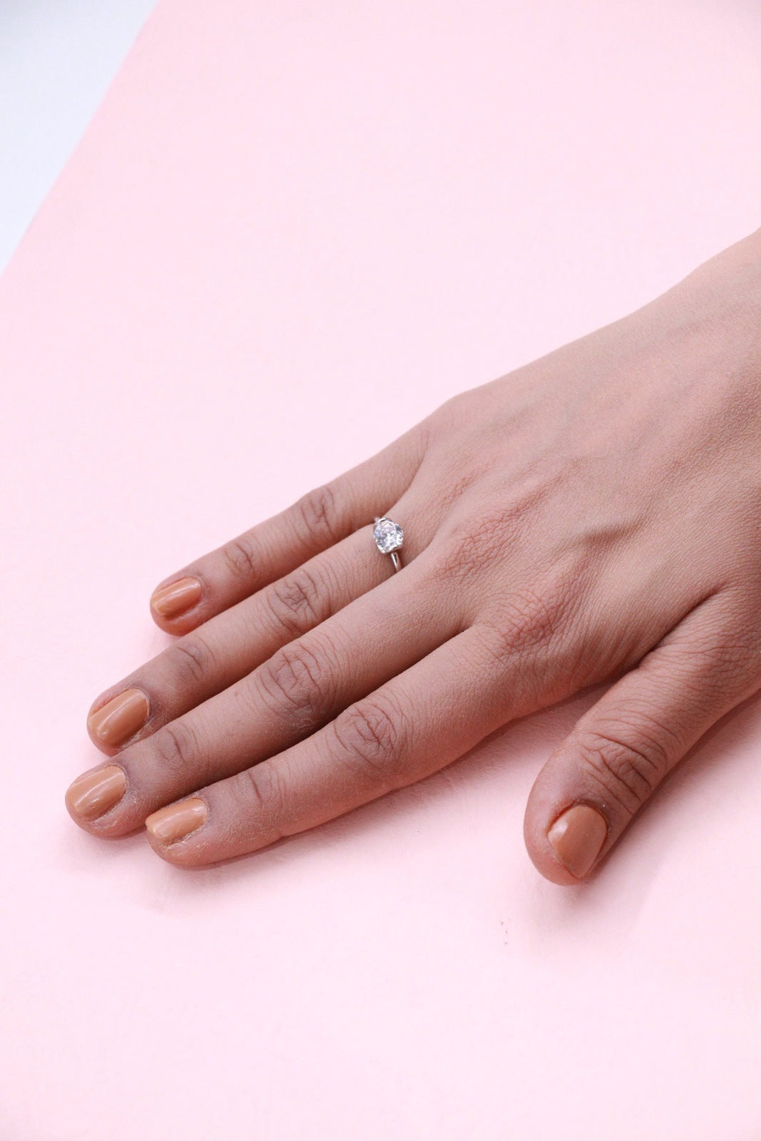 Luna CZ Diamond Silver Ring