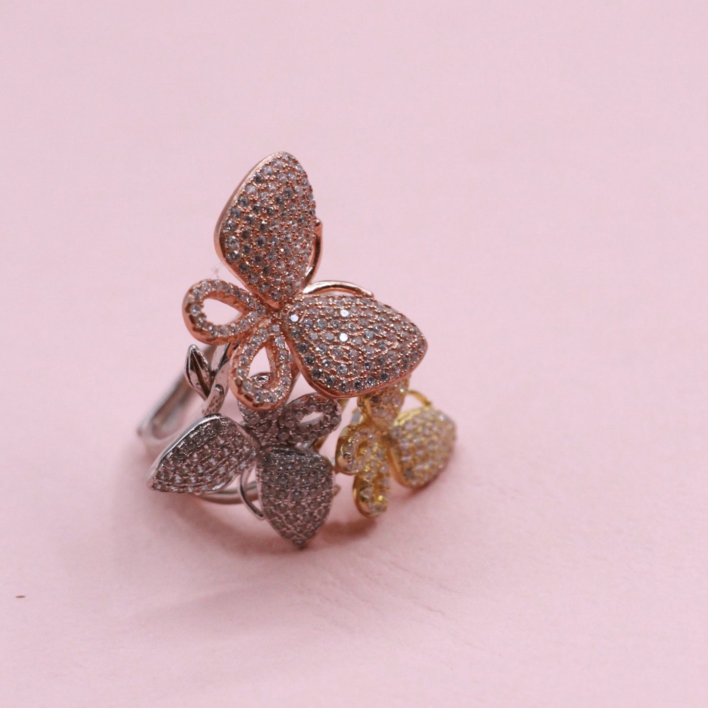 Flamboyant Butterflies Cocktail Ring