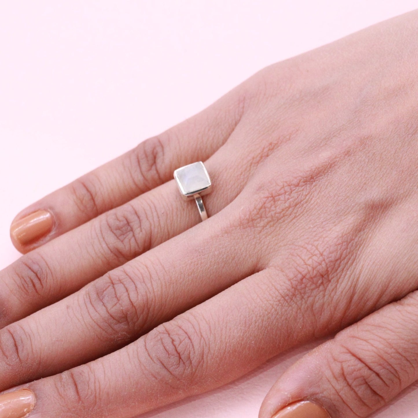 Moonstone Modest Silver Ring