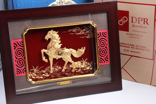 24K-Gold-Foil-Medium-Running-Horse-Frame