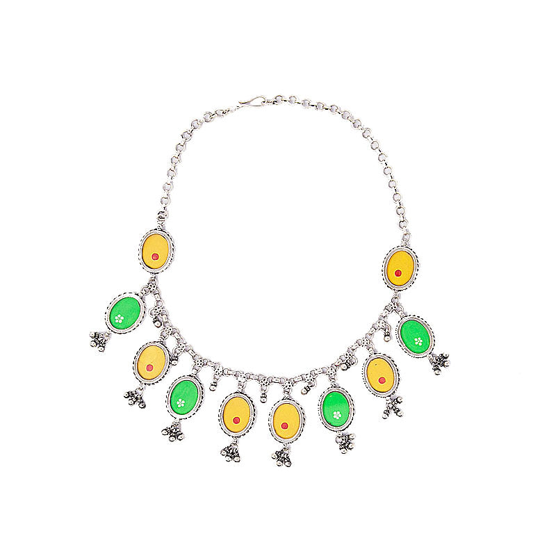 GREEN YELLOW NECKLACE